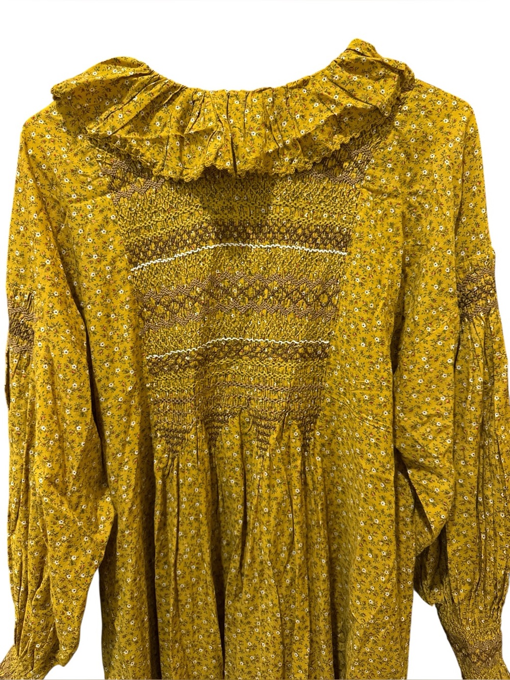 Doen Cordelia Ditsy Floral Mini Dress in Sunsoaked Foothills Floral Size: S - Picture 8 of 9